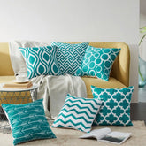 Geometric Canvas Indoor Pack of 6 (Teal)
